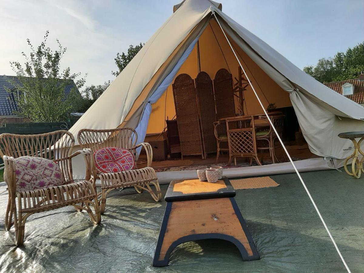 Glamping De Vrije Wind, Tentverhuur Houwerzijl Eksteriør bilde